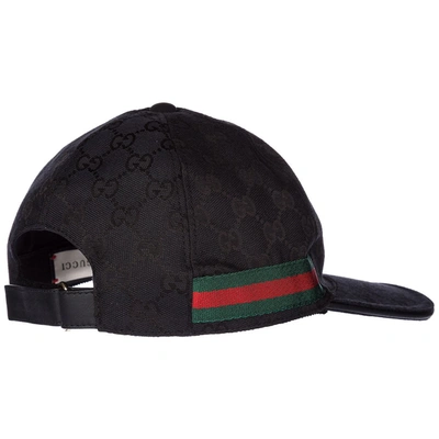 Shop Gucci Stripe Gg Baseball Cap In Black