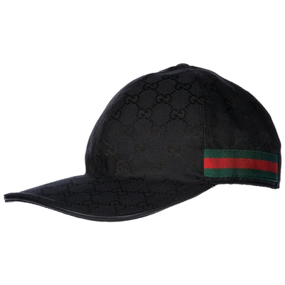 Shop Gucci Stripe Gg Baseball Cap In Black