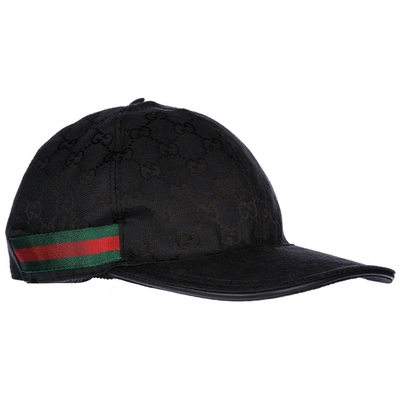 Shop Gucci Stripe Gg Baseball Cap In Black