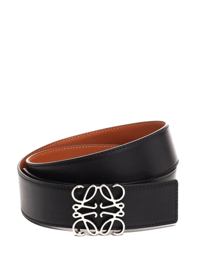 Shop Loewe Reversible Anagram Buckle Belt In Multi