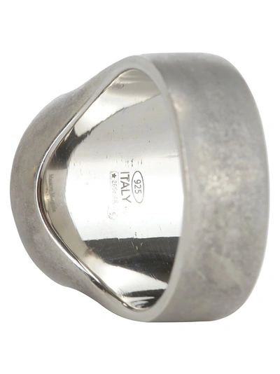 Shop Maison Margiela Number 11 Ring In Silver