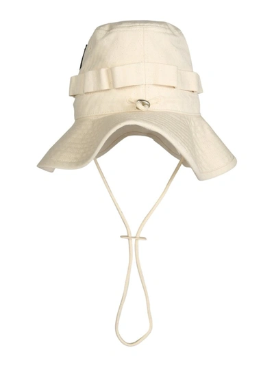 Shop Jil Sander Strap Detail Hat In Beige
