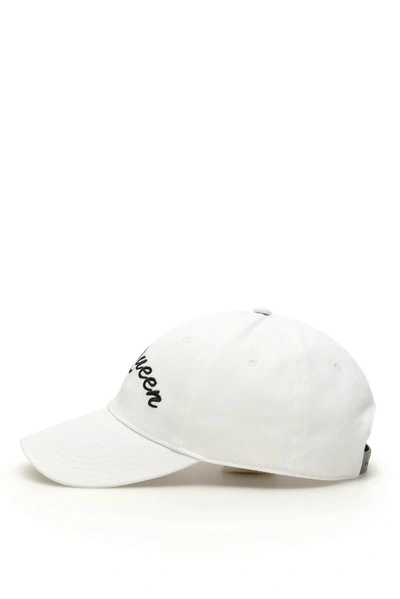 Shop Alexander Mcqueen Logo Baseball Cap In White