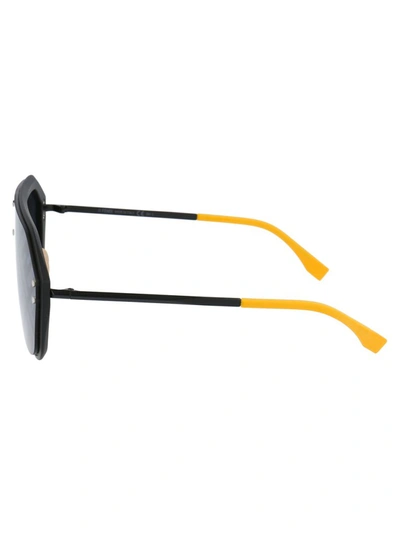 Shop Fendi Eyewear Ff Monogram Aviator Sunglasses In Multi