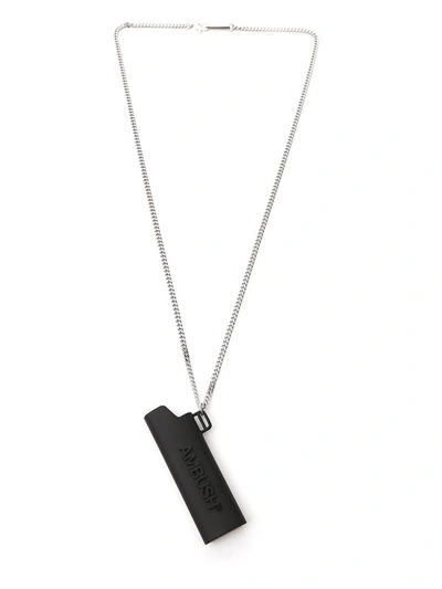 Shop Ambush Logo Lighter Necklace In Black