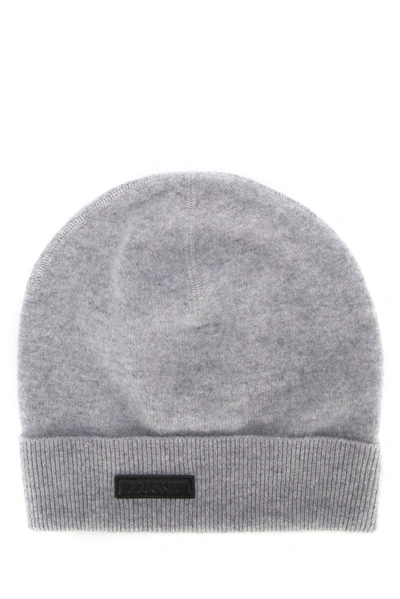Shop Ermenegildo Zegna Knitted Beanie Hat In Grey