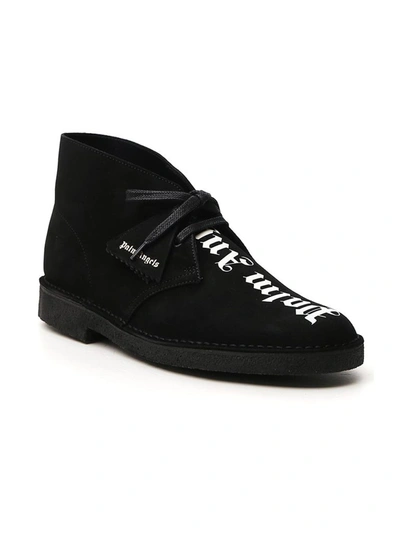 Shop Palm Angels X Clarks Logo Ankle Boots In Black