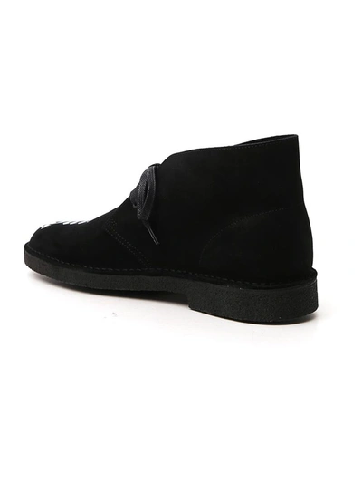 Shop Palm Angels X Clarks Logo Ankle Boots In Black