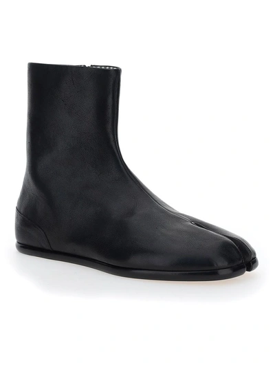 Shop Maison Margiela Tabi Ankle Boots In Black