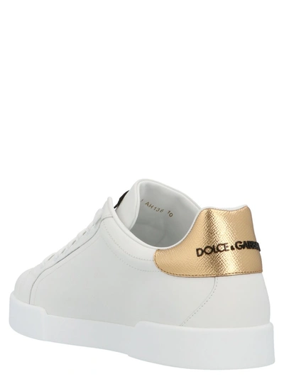 Shop Dolce & Gabbana Portofino Crest Sneakers In White