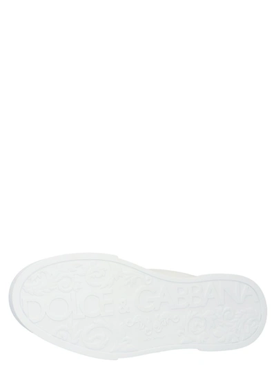 Shop Dolce & Gabbana Portofino Crest Sneakers In White