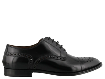 Shop Dolce & Gabbana Brogue Derby Shoes In Black