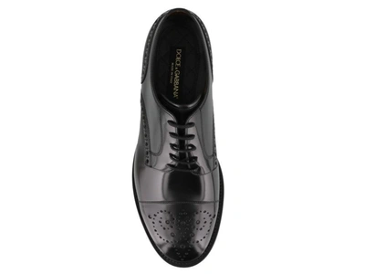 Shop Dolce & Gabbana Brogue Derby Shoes In Black