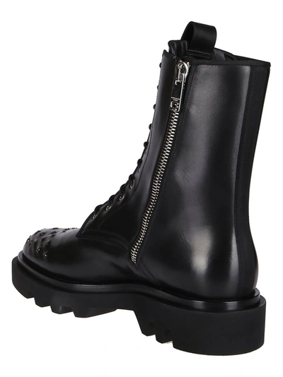 Shop Givenchy Studded Combat Boots In Black