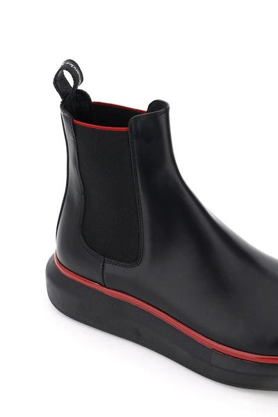 Shop Alexander Mcqueen Hybrid Chunky Sole Chelsea Boots In Black