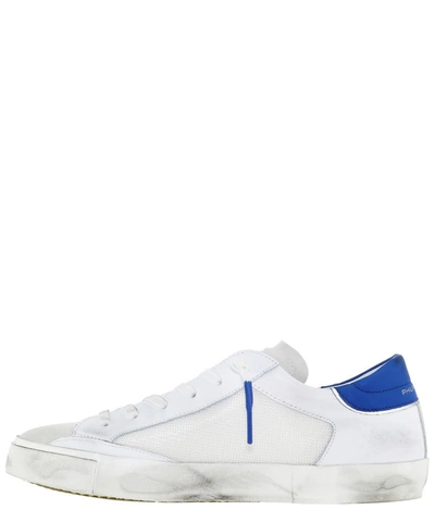 Shop Philippe Model Prsx Veau Raseau Sneakers In White