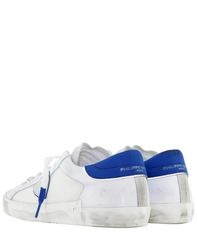 Shop Philippe Model Prsx Veau Raseau Sneakers In White