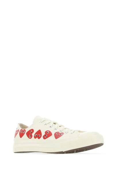 Shop Comme Des Garçons Play X Converse Chuck Taylor Heart 1970s Sneakers In White