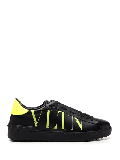 Shop Valentino Garavani Rockstud Vltn Open Sneakers In Black