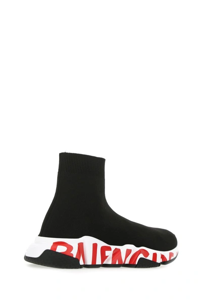 Balenciaga Speed Sock Logo-print Stretch-knit Slip-on Sneakers In Black |  ModeSens