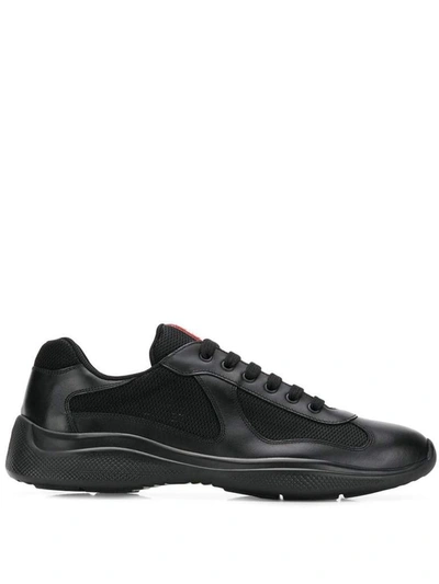 Prada Americas Cup Low-top Sneakers In Black | ModeSens