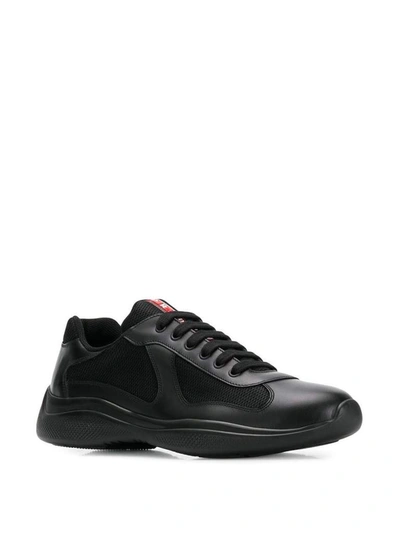 Shop Prada America's Cup Sneakers In Black