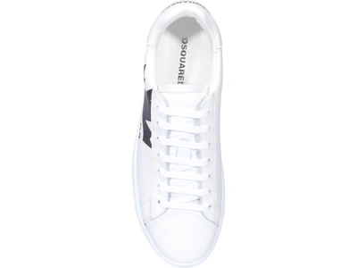 Shop Dsquared2 Maple Leaf Tennis Sneakers In White