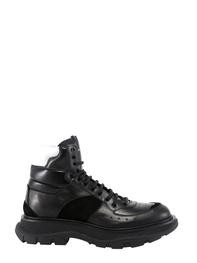 Shop Alexander Mcqueen Hybrid Tread Sneakers In Black