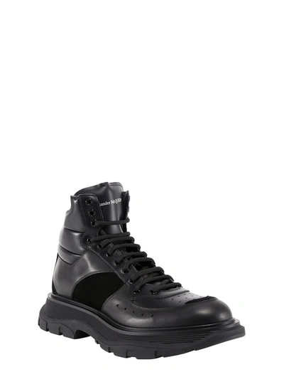 Shop Alexander Mcqueen Hybrid Tread Sneakers In Black