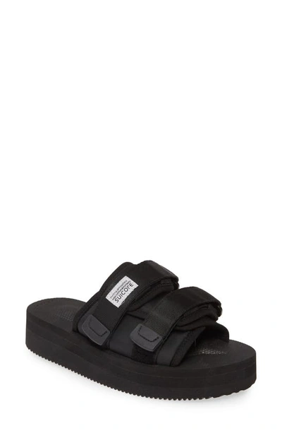 Shop Suicoke Moto Cab Platform Slide Sandal In Black