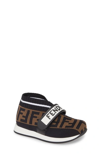 Shop Fendi Love Sneaker In Black