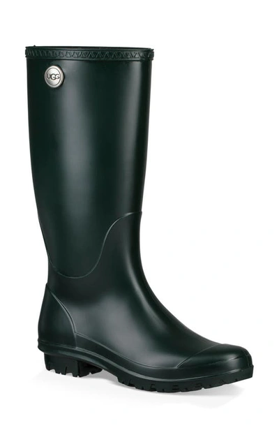 Shop Ugg Shelby Matte Waterproof Rain Boot In Olive Rubber