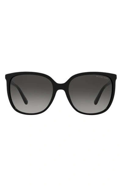 Shop Michael Kors 57mm Gradient Cat Eye Sunglasses In Black