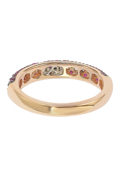 Shop Suzy Levian Cz Eternity Band Ring In Red