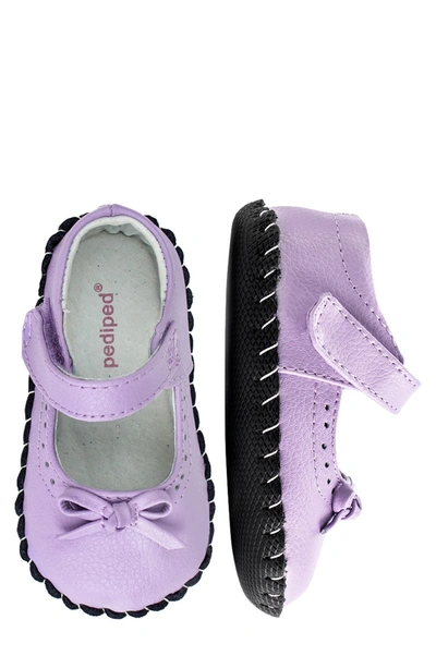 Shop Pediped Originals Isabella Leather Mary Jane Shoe In Lavender