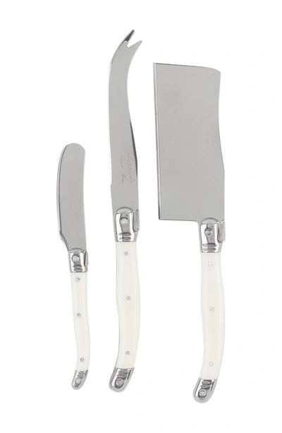 Shop French Home Cheese Knife Set In Ivory