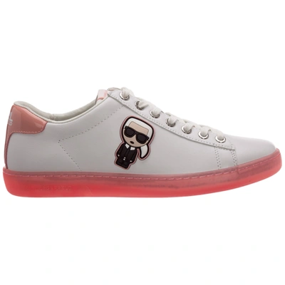 Shop Karl Lagerfeld Women's Shoes Leather Trainers Sneakers  Karl/ikonic Kupsole Ii In Pink