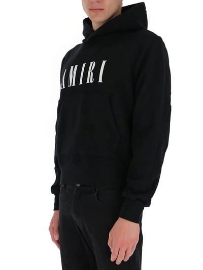 Shop Amiri Core Logo Hoodie In Black