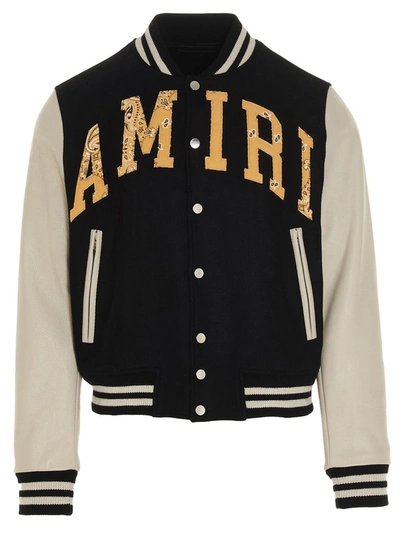 Shop Amiri Vintage Logo Appliqué Varsity Jacket In Multi