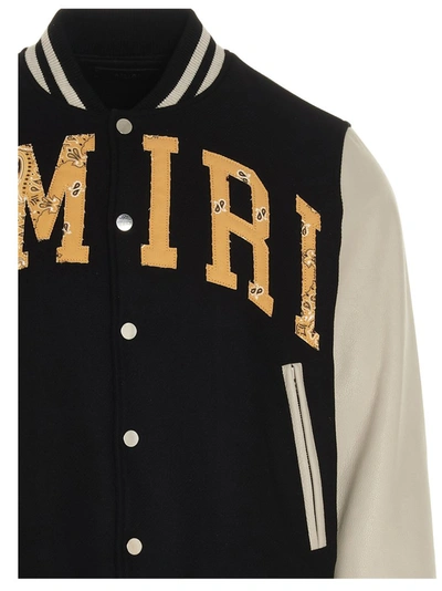 Shop Amiri Vintage Logo Appliqué Varsity Jacket In Multi