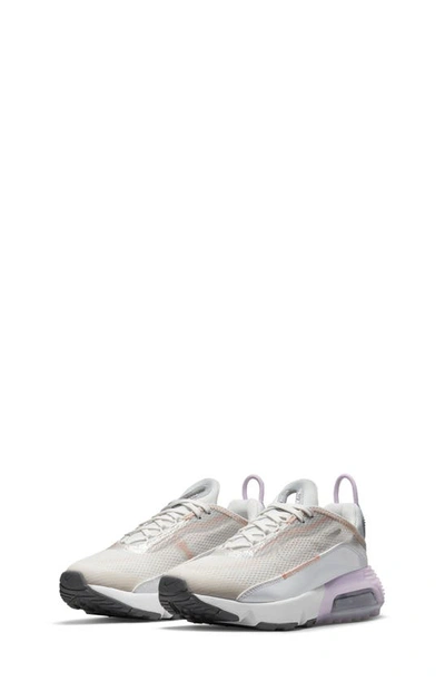 Shop Nike Kids' Air Max 2090 Sneaker In Platinum/crimson / Violet