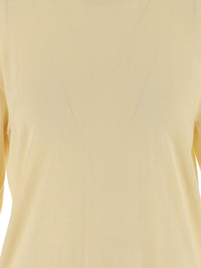 Shop Jil Sander Split Side Knit Jumper In Yellow