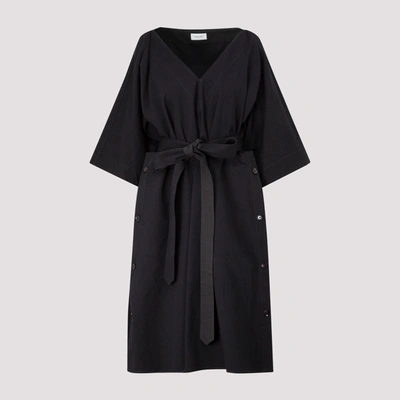 Shop Lemaire Vareuse Midi Dress In Black