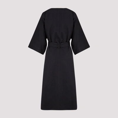 Shop Lemaire Vareuse Midi Dress In Black