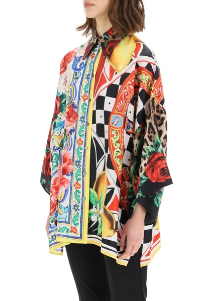Shop Dolce & Gabbana Patchwork Print Shirt In Multi