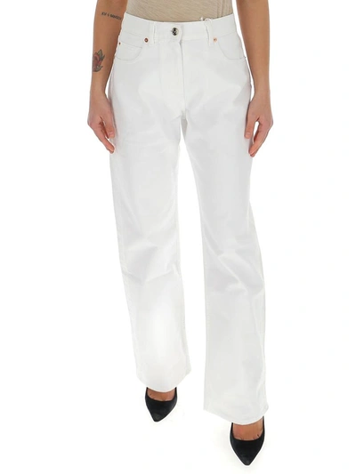 Shop Valentino Straight Leg Jeans In White