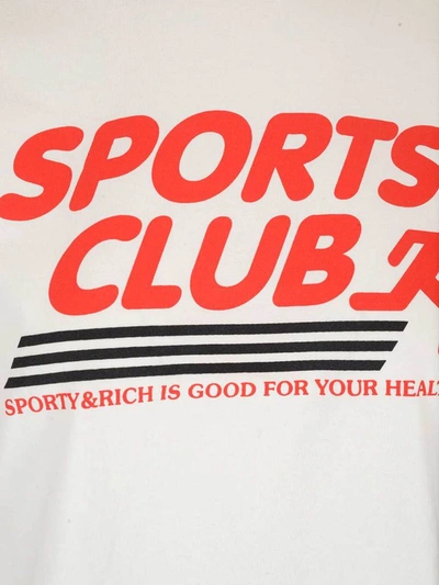 Shop Sporty And Rich Sporty & Rich Slogan Print Crewneck T In White