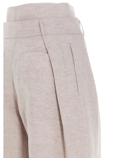 Shop Low Classic Asymmetric Closure Trousers In Purple