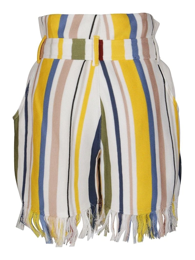 Shop Ambush Tie Belt Striped Shorts In Multi