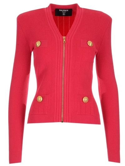 Shop Balmain Zip In Pink